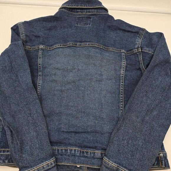 Y2K Just Jeans Denim Jacket Women's 2XL Blue Button Up Long‎ Sleeve Stretch 45-1 - Picture 8 of 10